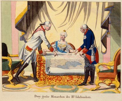 Joseph II, Catherine the Great and Frederick II by German School
